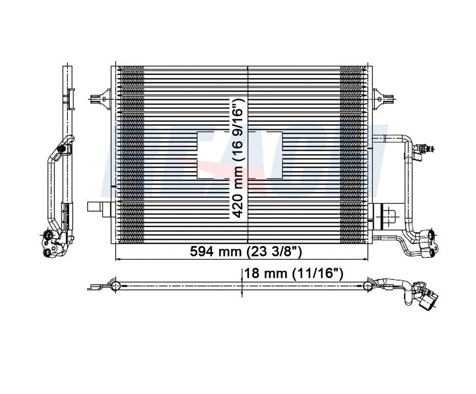 2000 AUDI A6 QUATTRO 2.7 L CONDENSER REA31-3536P