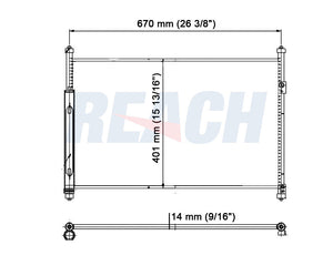 2009 SUZUKI GRAND VITARA 3.2 L CONDENSER REA31-3582P