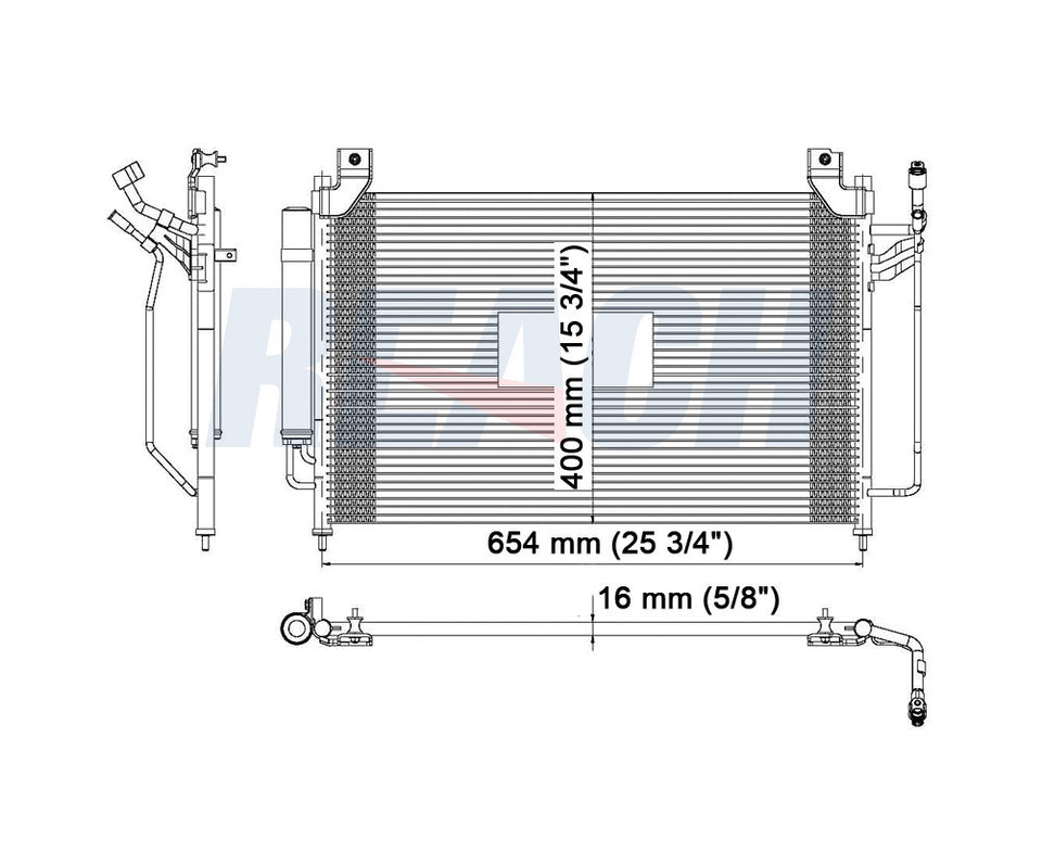 2012 MAZDA CX-7 2.3 L CONDENSER REA31-3589P