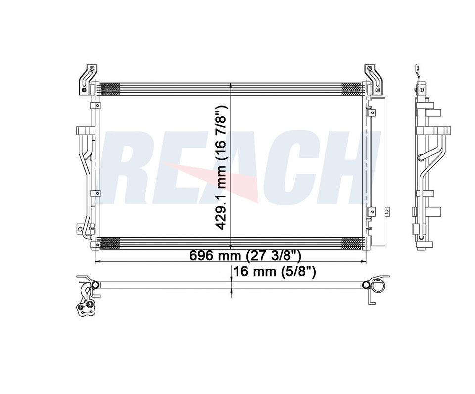 2008 HYUNDAI VERACRUZ 3.8 L CONDENSER REA31-3630P