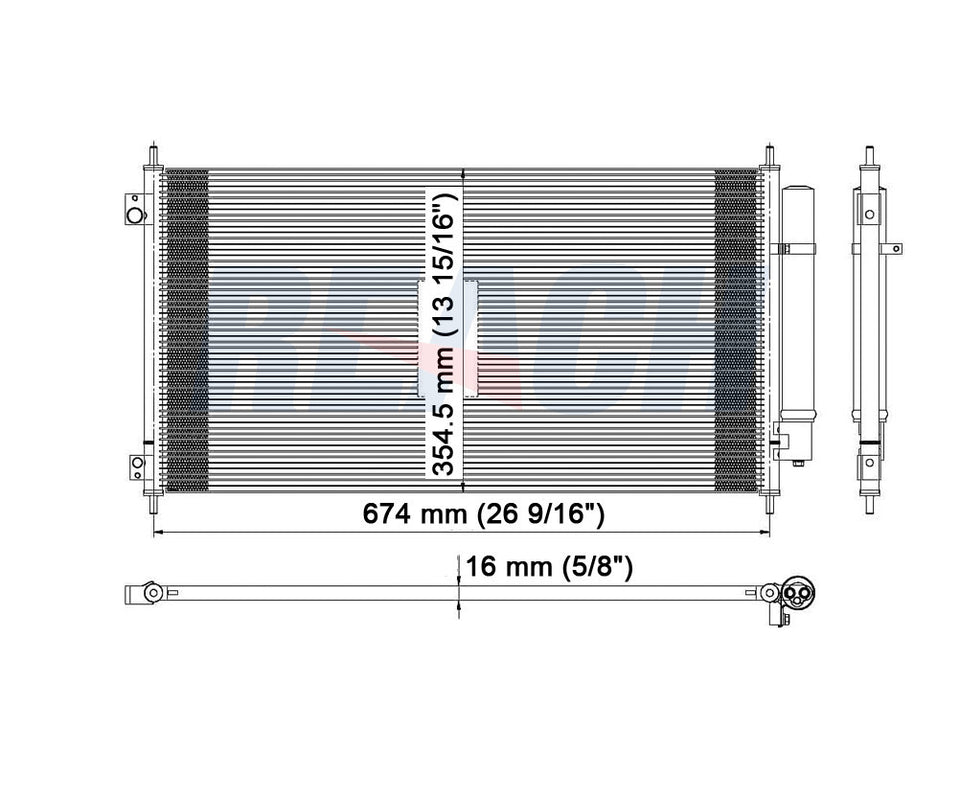 2008 HONDA ACCORD 3.5 L CONDENSER REA31-3669P