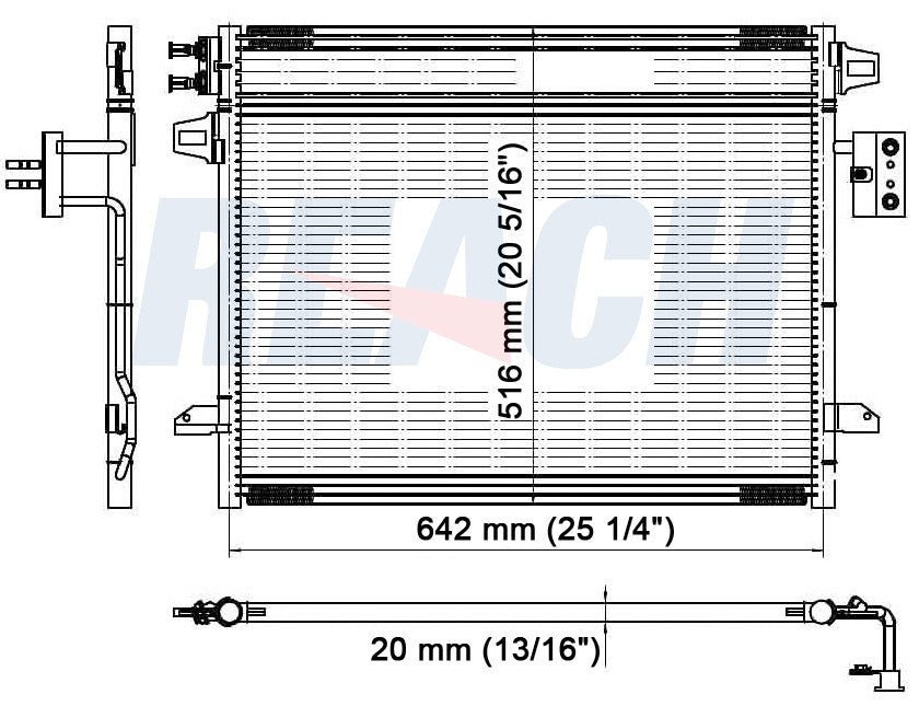 2008 CHRYSLER TOWN AND COUNTRY 3.3 L CONDENSER REA31-3682P