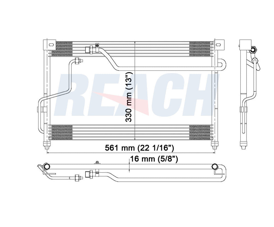 1994 MAZDA MX-6 2.5 L CONDENSER REA31-4414P