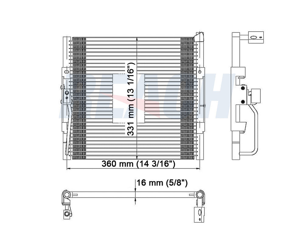1995 HONDA CIVIC 1.6 L CONDENSER REA31-4540P