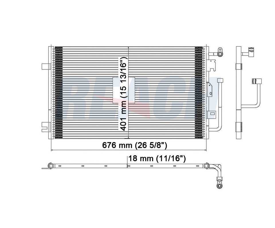 2001 CHEVROLET CAVALIER 2.2 L CONDENSER REA31-4612P