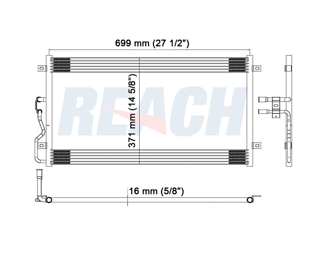 1998 CHRYSLER SEBRING 2.5 L CONDENSER REA31-4616P