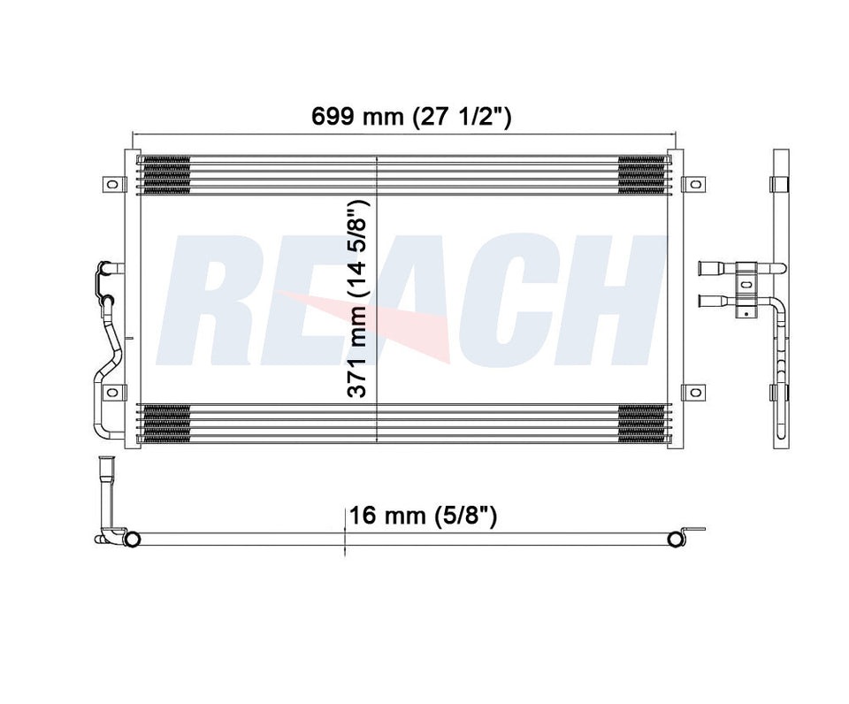 1999 PLYMOUTH BREEZE 2.4 L CONDENSER REA31-4616P
