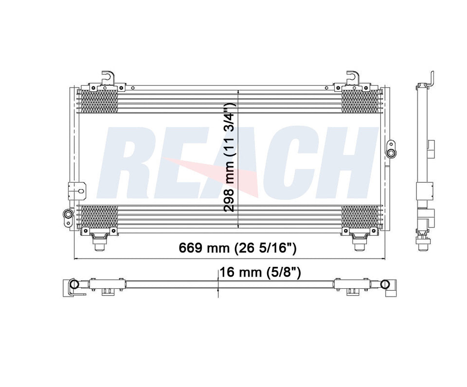 1996 TOYOTA TERCEL 1.5 L CONDENSER REA31-4668P