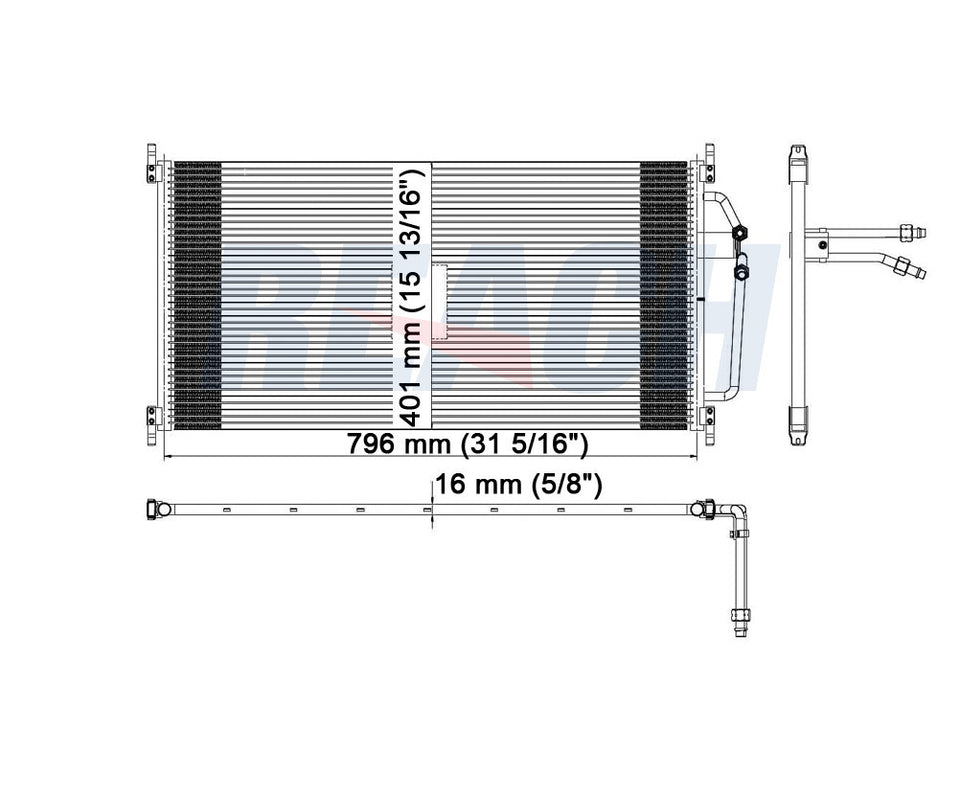 2000 FORD F-350 5.4 L CONDENSER REA31-4678P