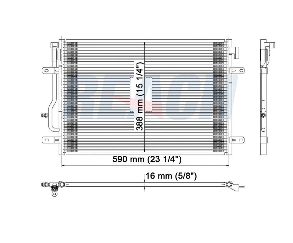 2002 AUDI A4 1.8 L CONDENSER REA31-4702P