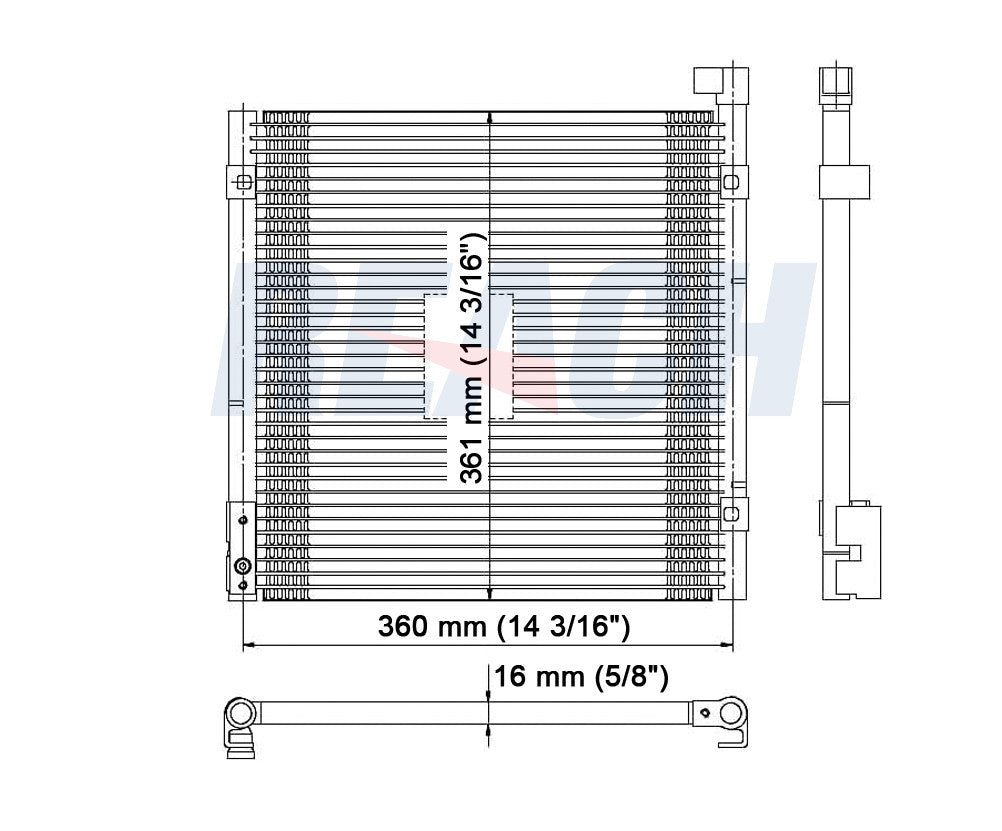 2000 HONDA CIVIC 1.6 L CONDENSER REA31-4730P