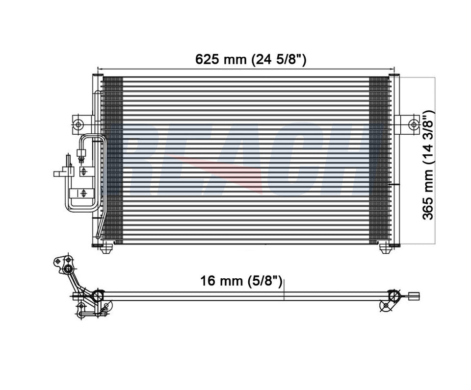 1996 HYUNDAI ELANTRA 1.8 L CONDENSER REA31-4793P
