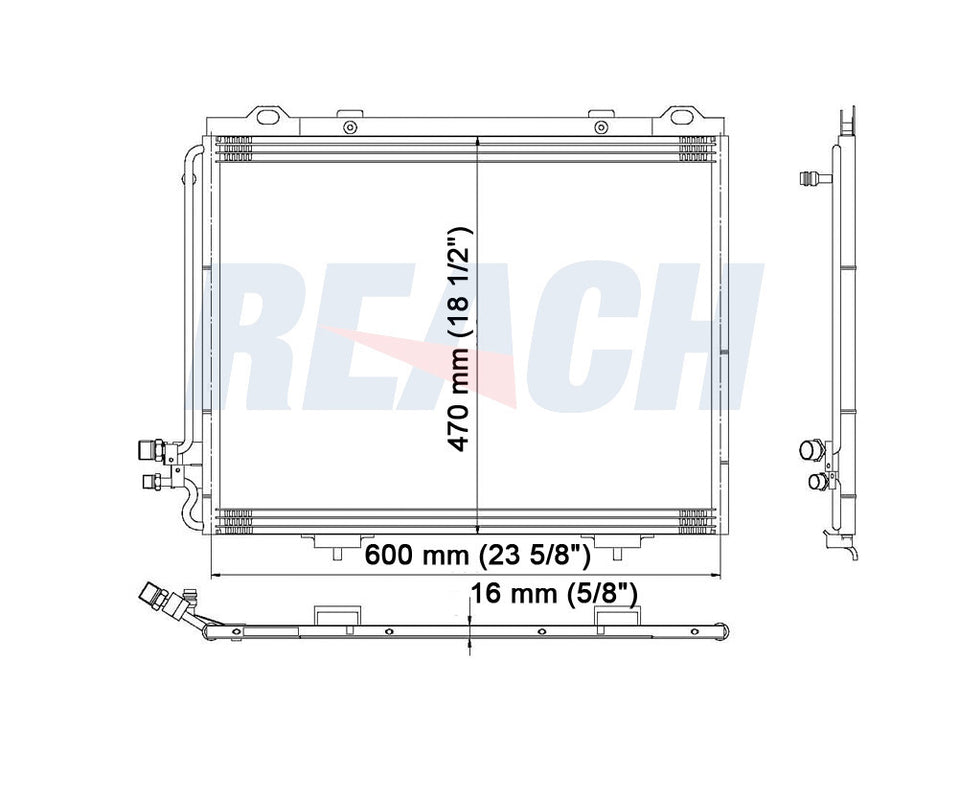 2002 MERCEDES-BENZ E320 3.2 L CONDENSER REA31-4814P