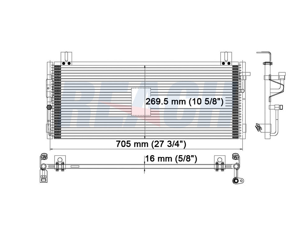 2001 TOYOTA COROLLA 1.8 L CONDENSER REA31-4897P