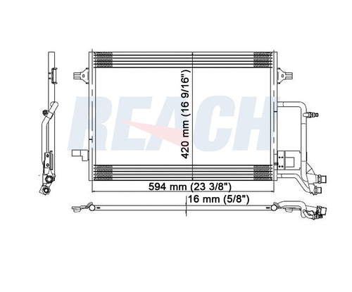2000 VOLKSWAGEN PASSAT 2.8 L CONDENSER REA31-4923P