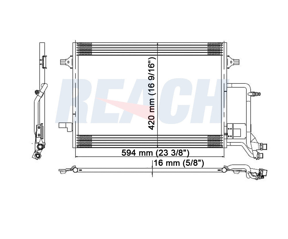 2000 VOLKSWAGEN PASSAT 2.8 L CONDENSER REA31-4923P