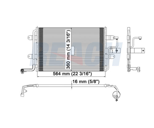 2005 VOLKSWAGEN JETTA 2.5 L CONDENSER REA31-4933P
