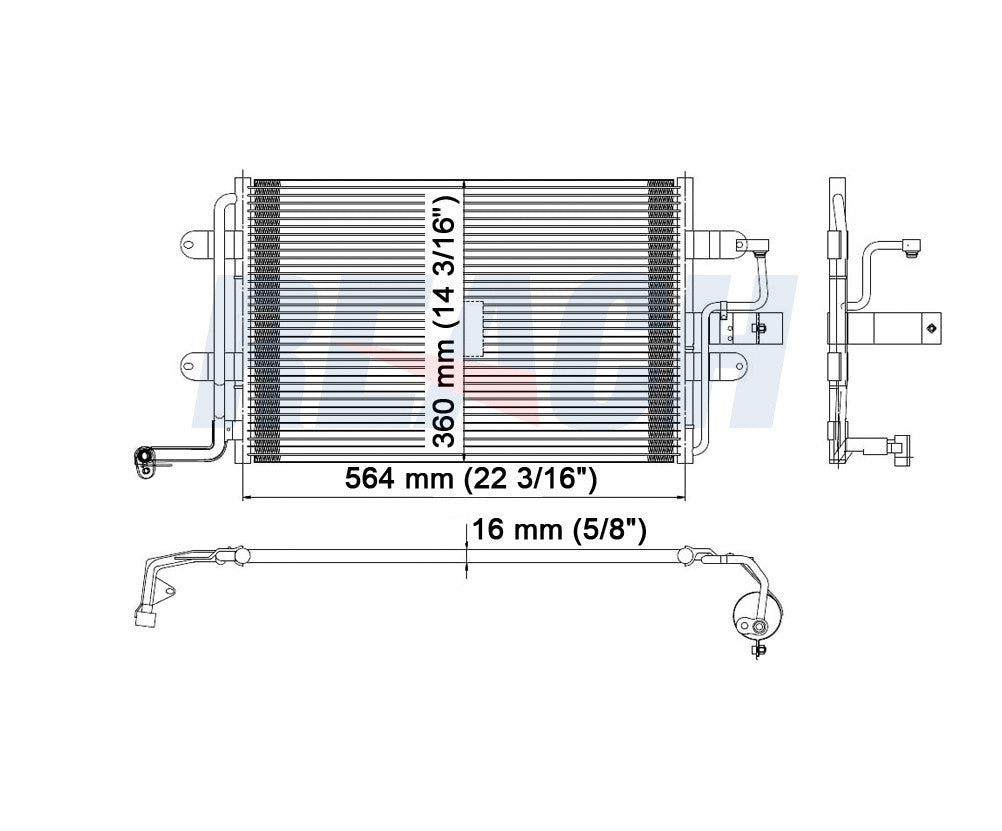 2005 VOLKSWAGEN JETTA 2.5 L CONDENSER REA31-4933P