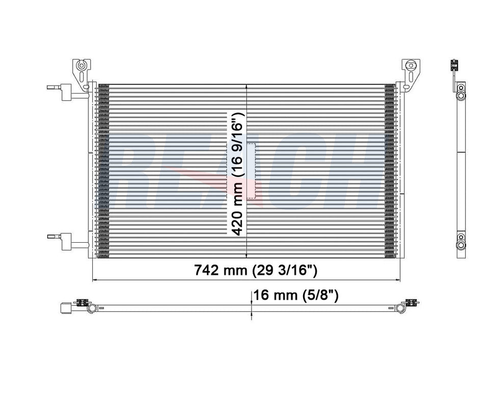 2007 CHEVROLET SILVERADO 3500 6.6 L CONDENSER REA31-4953P