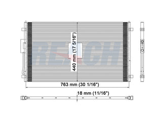 2003 DODGE GRAND CARAVAN 3.3 L CONDENSER REA31-4957P
