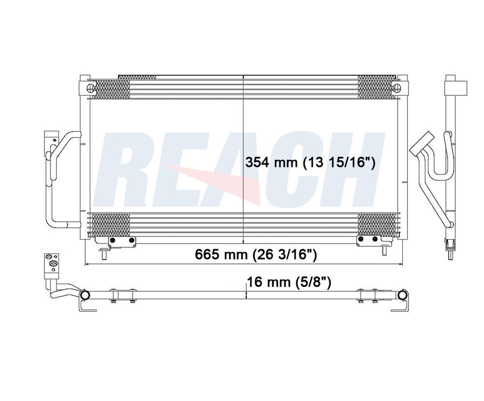 2003 MITSUBISHI GALANT 2.4 L CONDENSER REA31-4965P