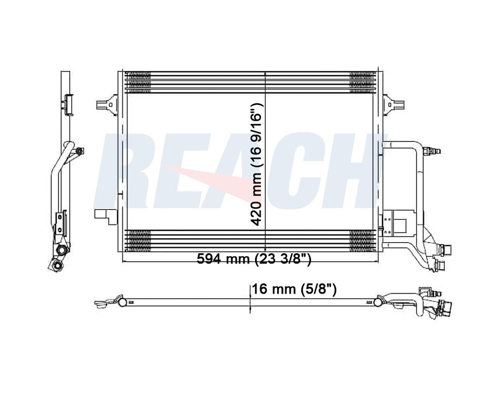 2001 AUDI A6 2.8 L CONDENSER REA31-4972P