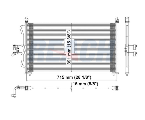 2003 MAZDA TRIBUTE 3.0 L CONDENSER REA31-4975P