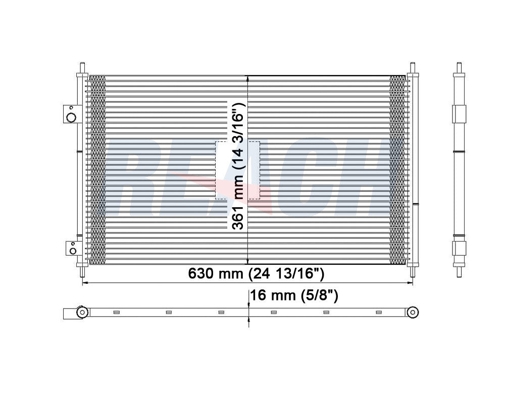 2002 HONDA CIVIC 1.7 L CONDENSER REA31-4977P