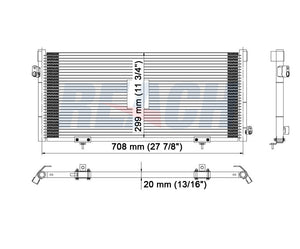2001 SUBARU LEGACY 2.5 L CONDENSER REA31-4981P