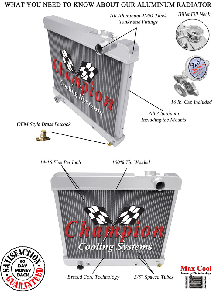 1962 BUICK SPECIAL 3.5 L RADIATOR CHAEC3284
