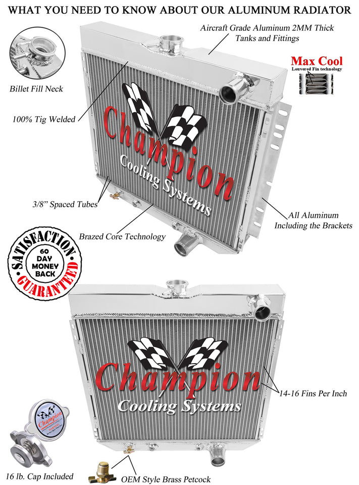 1967 MERCURY COMET 4.7 L RADIATOR EC340