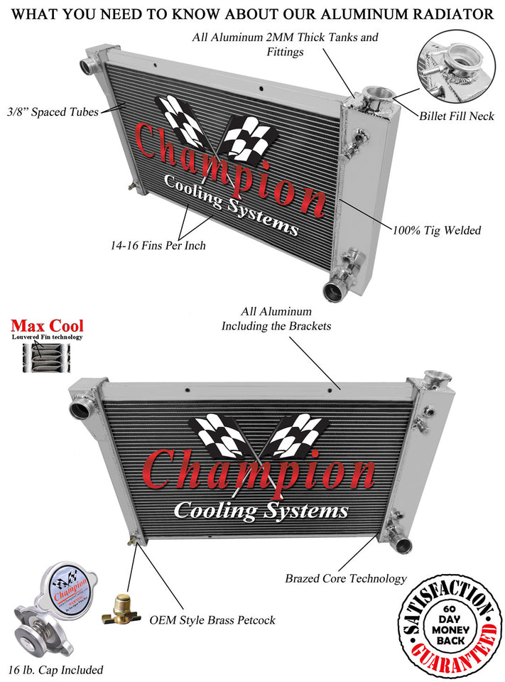 1970 CHEVROLET K10 SUBURBAN 5.0 L RADIATOR CC367