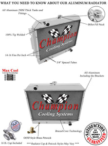 1968 PLYMOUTH GTX 5.2 L RADIATOR EC374