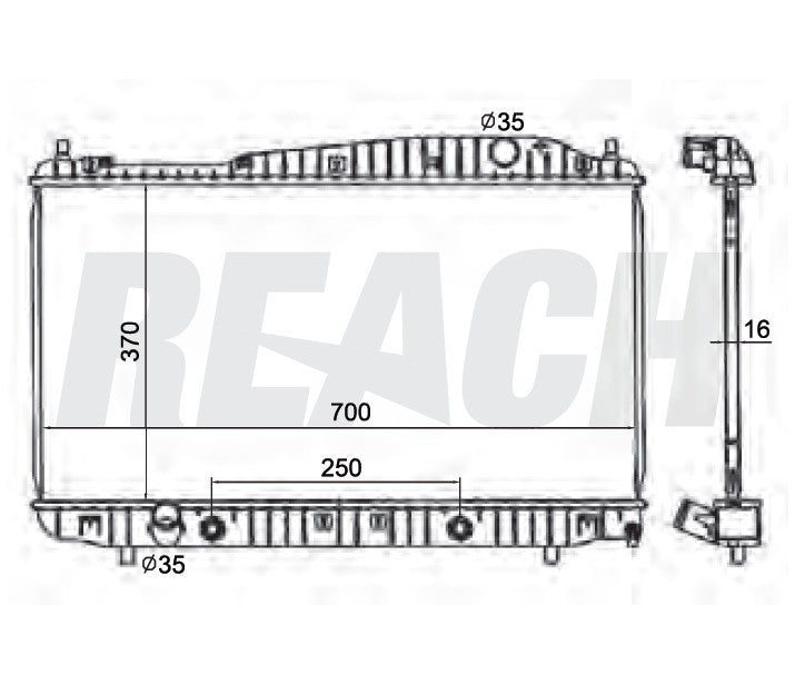 2006 CHEVROLET EPICA 2.5 L RADIATOR REA41-13000A