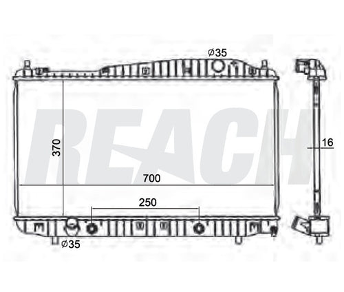 2006 SUZUKI VERONA 2.5 L RADIATOR REA41-13000A