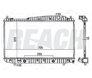 2006 SUZUKI VERONA 2.5 L RADIATOR REA41-13000A