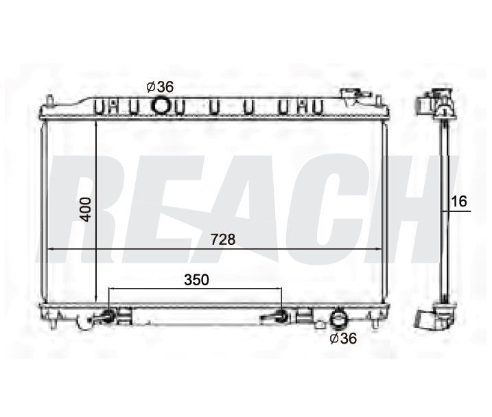 2007 NISSAN MAXIMA 3.5 L RADIATOR REA41-13005A