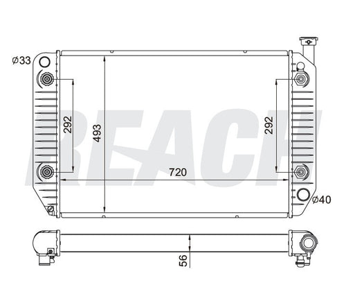 1997 GMC P3500 5.7 L RADIATOR REA41-1530A