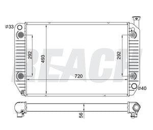 1997 GMC P3500 5.7 L RADIATOR REA41-1530A