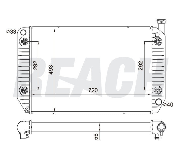1995 CHEVROLET P30 5.7 L RADIATOR REA41-1530A