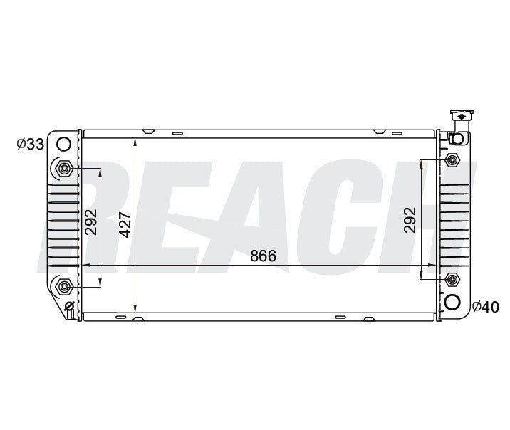 1994 CHEVROLET K3500 5.7 L RADIATOR REA41-1693A