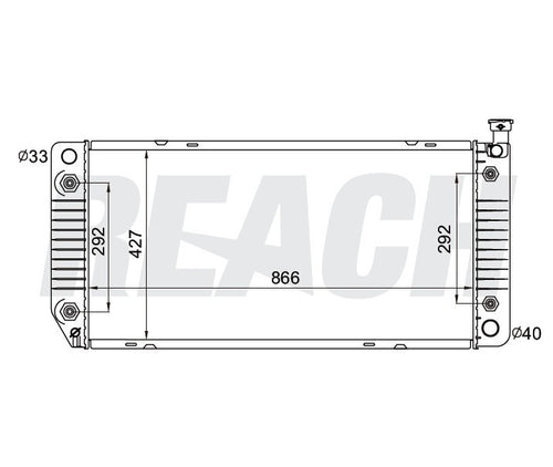 1994 GMC K1500 5.7 L RADIATOR REA41-1693A