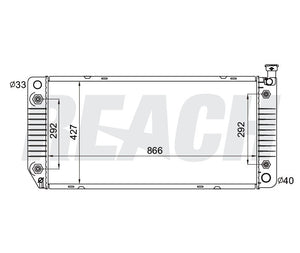 1996 GMC K1500 SUBURBAN 5.7 L RADIATOR REA41-1693A