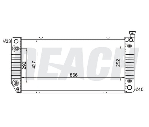 1995 GMC C1500 SUBURBAN 5.7 L RADIATOR REA41-1694A