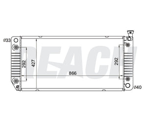 1995 GMC C1500 SUBURBAN 5.7 L RADIATOR REA41-1694A