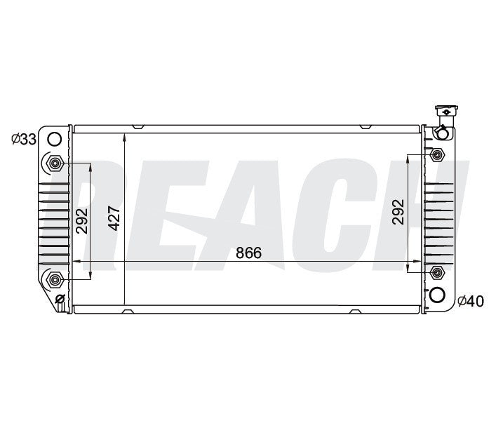 1995 GMC C1500 SUBURBAN 5.7 L RADIATOR REA41-1694A