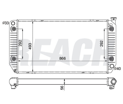 1997 GMC K2500 SUBURBAN 7.4 L RADIATOR REA41-1696A