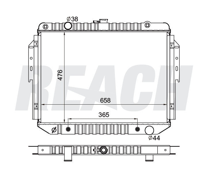 2002 DODGE RAM 1500 VAN 5.9 L RADIATOR REA41-1707A