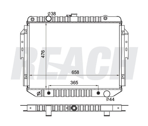 2000 DODGE RAM 1500 VAN 5.2 L RADIATOR REA41-1707A