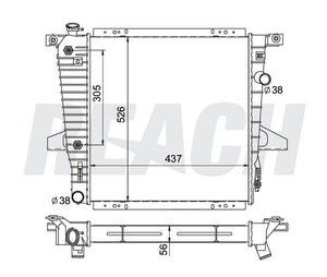 1996 MAZDA B4000 4.0 L RADIATOR REA41-1721A